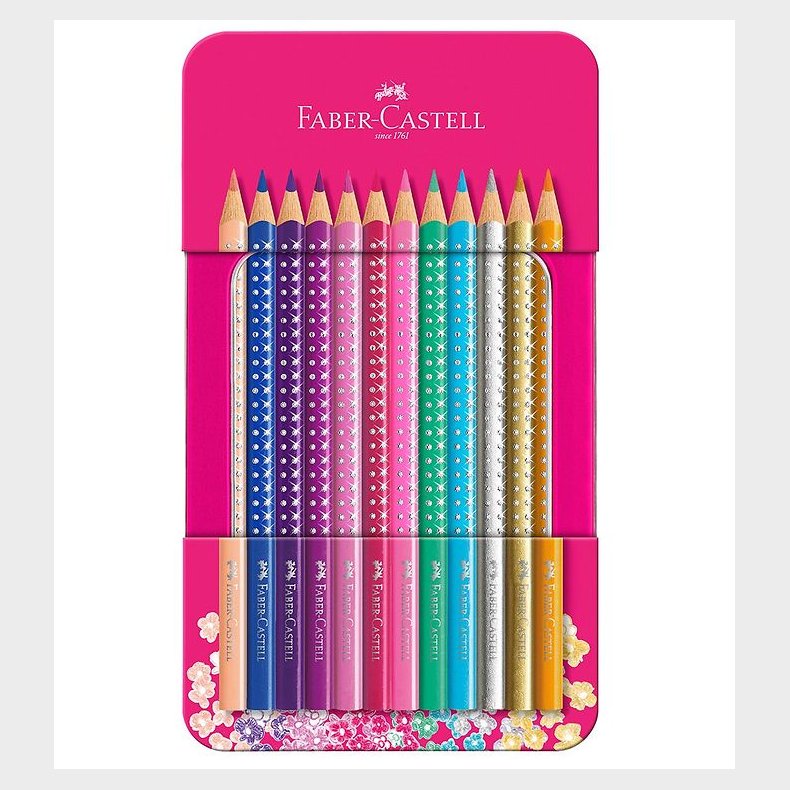 Faber-Castell Farveblyanter - Grip - 12 stk - Sparkle