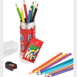 Faber-Castell Farveblyanter m. Blyantspidser - 15 stk - Multi