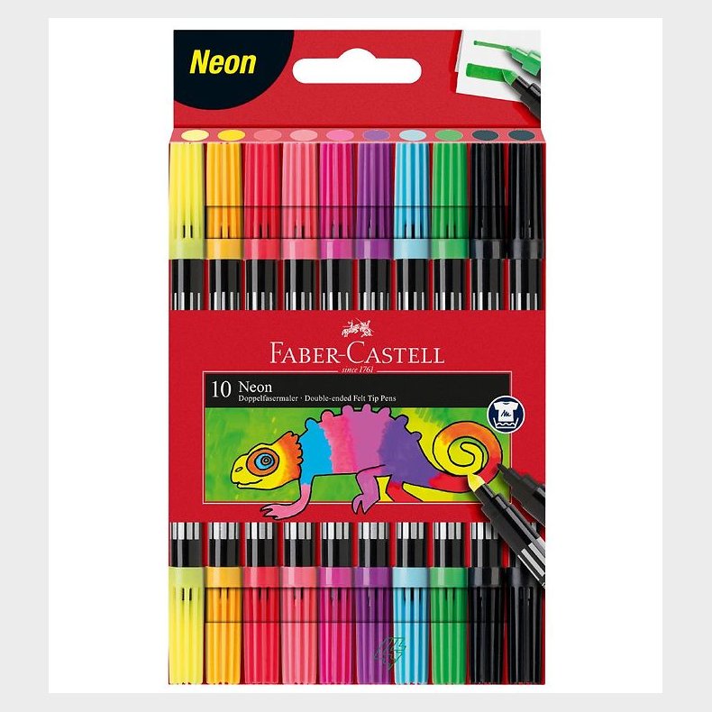 Faber-Castell Tuscher - Dobbelt Tyk/Tynd - 10 stk. - Neon