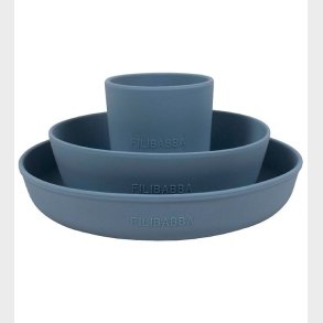 Filibabba Spisest - Silikone - 3 dele - Powder Blue