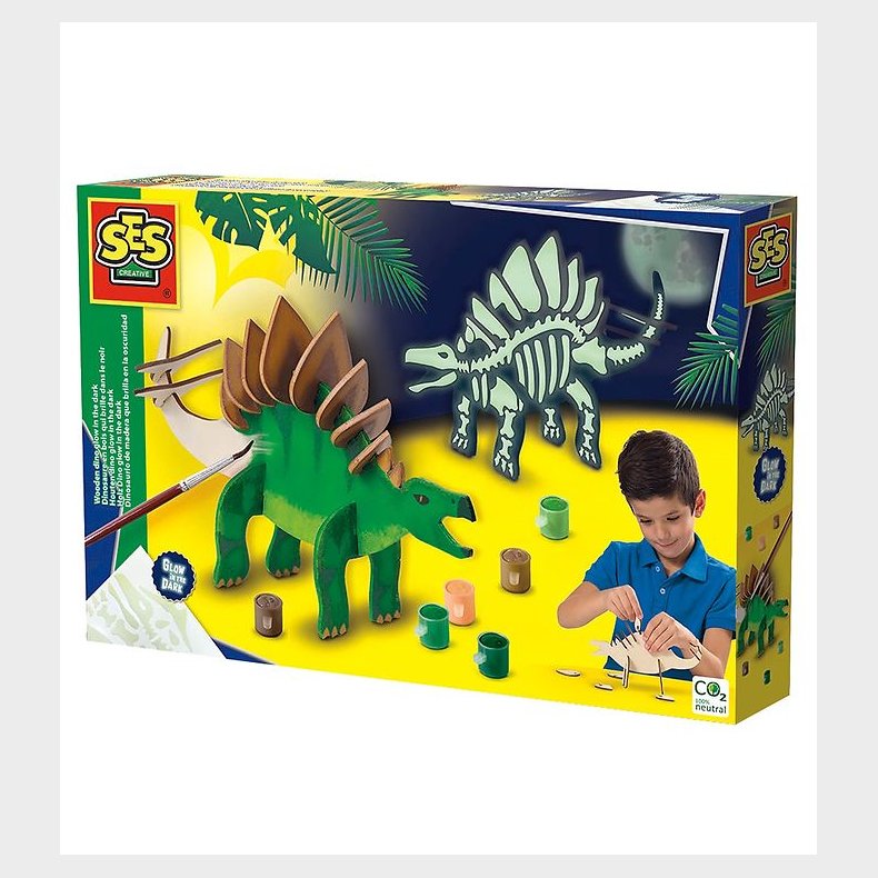 SES Creative Modeldinosaur - DIY - Selvlysende