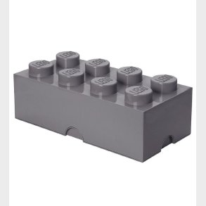 LEGO Storage Opbevaringsboks - 8 Knopper - 50x25x18 - Mrkegr