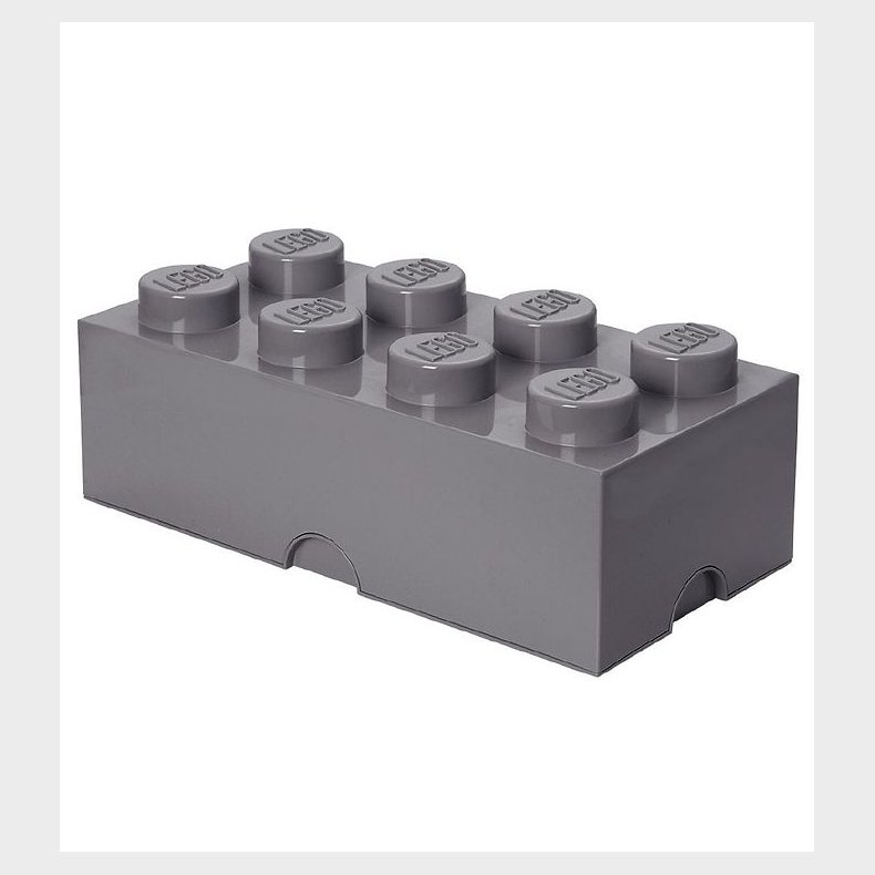 LEGO Storage Opbevaringsboks - 8 Knopper - 50x25x18 - Mrkegr