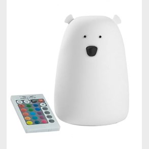 Rabbit & Friends Lampe m. H�jtaler - Bj�rn m. Fjernbetjening/Blu