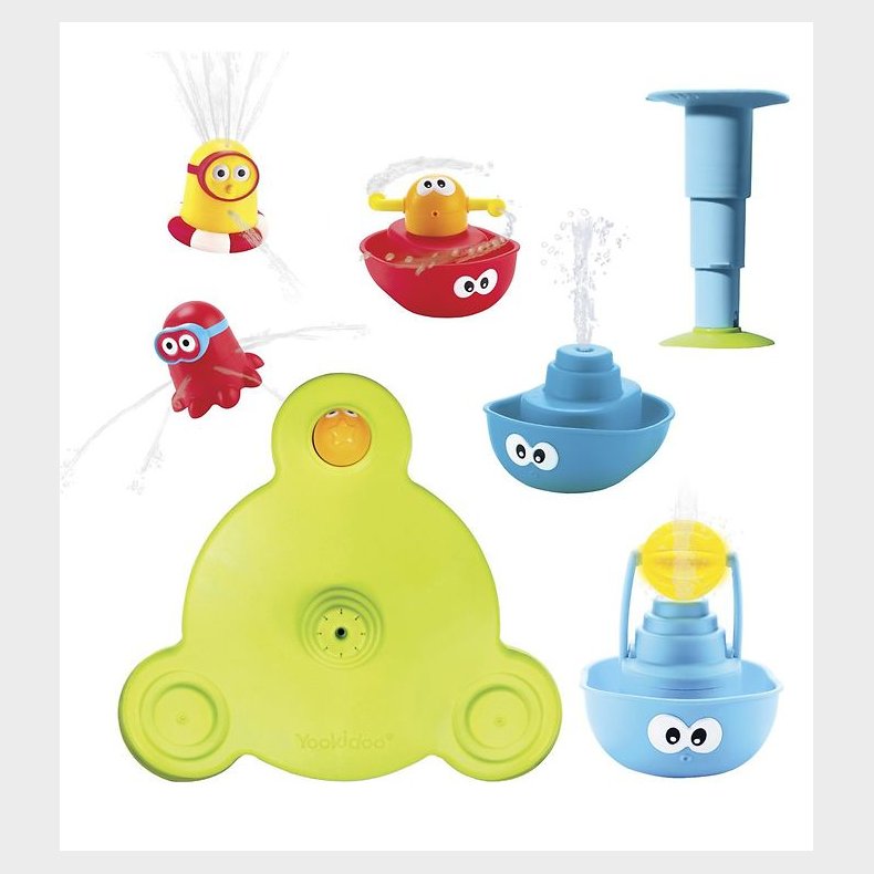 Yookidoo Badelegetj - 7 dele - Stack 'n' Spray Fountain