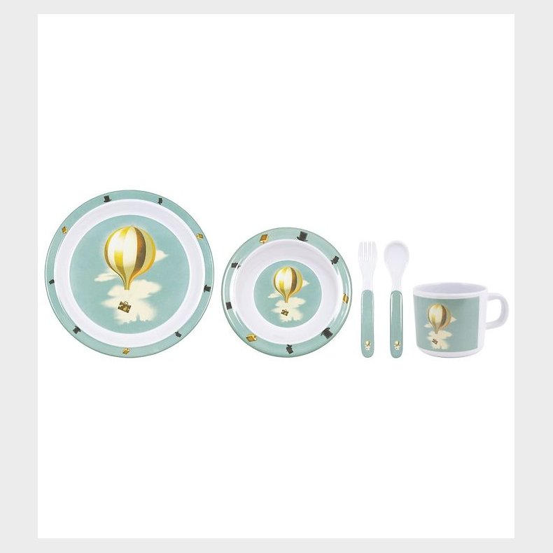 H.C. Andersen Spisest - Melamin - 5 dele - Luftballon