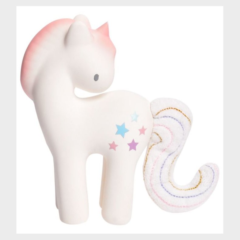 Tikiri Bidelegetj - Naturgummi - Candyfloss Enhjrning - Hvid