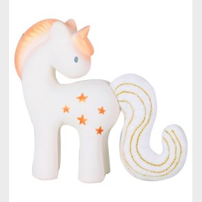 Tikiri Bidelegetj - Naturgummi - Stjerne Enhjrning - Hvid