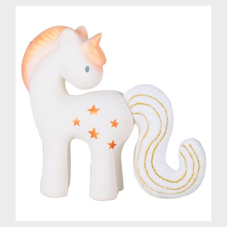 Tikiri Bidelegetj - Naturgummi - Stjerne Enhjrning - Hvid