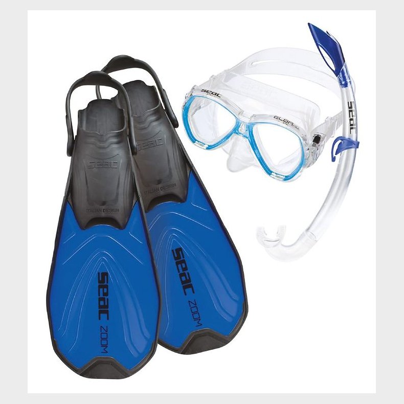 Seac Snorkelst m. Svmmefdder - Tris Zoom JR - Bl