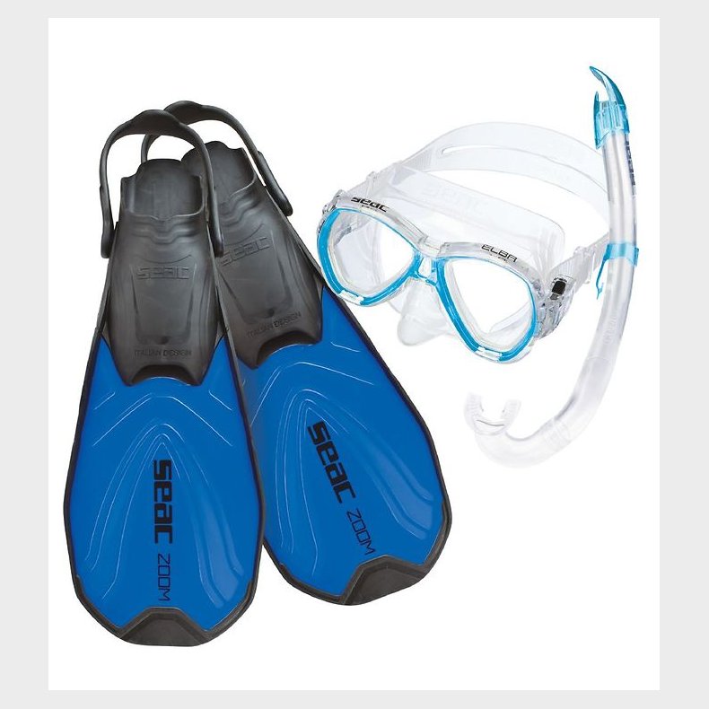 Seac Snorkelst m. Svmmefdder - Tris Zoom AD - Bl