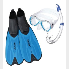 Seac Snorkelst m. Svmmefdder - Tris Spinta MD - Bl