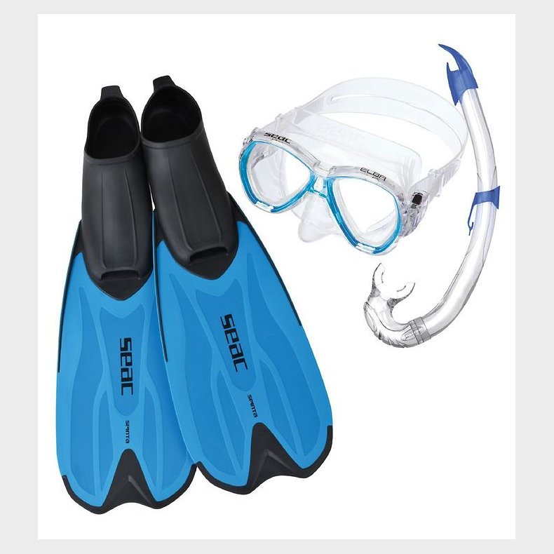 Seac Snorkelst m. Svmmefdder - Tris Spinta MD - Bl
