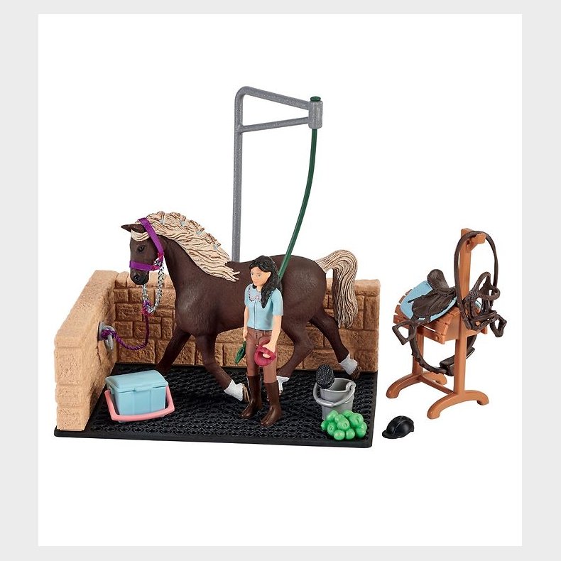Schleich Horse Club - 20x16cm - Vaskeplads m. Emily &amp; Luna 42438