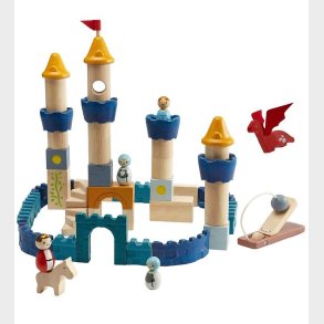 PlanToys Trlegetj - Slotsklodser - 47 Dele - Tr