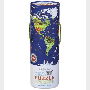 Crocodile Creek Puslespil - 200 Brikker - World Animals