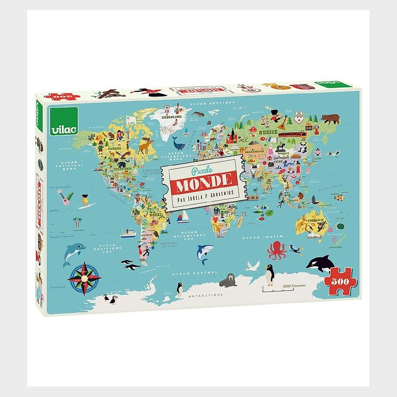 Vilac Puslespil - 500 Brikker - Verden Af Ingela Arrhenius