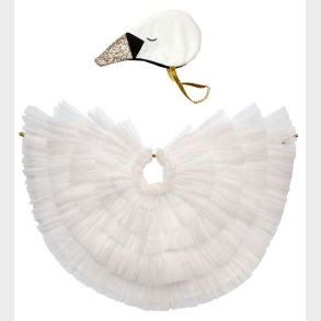 Meri Meri Udkldning - Svanekappe og Hat - Hvid