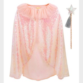 Meri Meri Udkldning - Kappe og Tryllestav - Rosa m. Glimmer