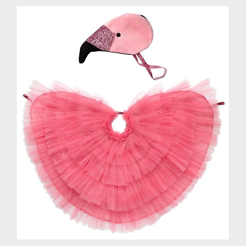 Meri Meri Udkldning - Flamingokappe og Hat - Pink