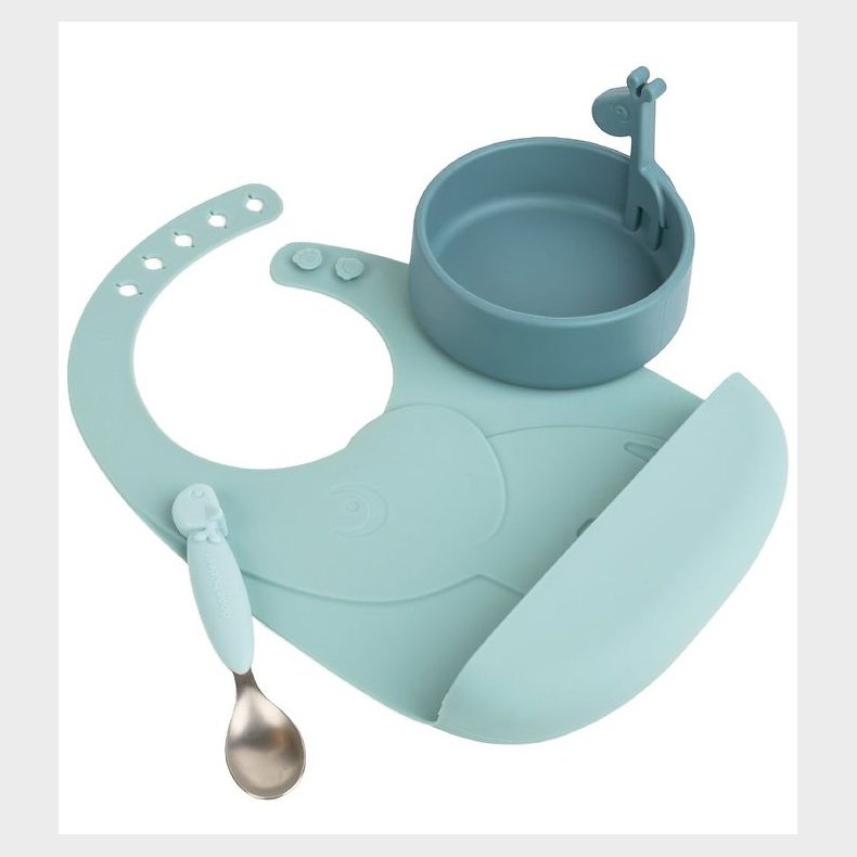 Done by Deer Spisest - Silikone - 3 dele - Peekaboo - Blue