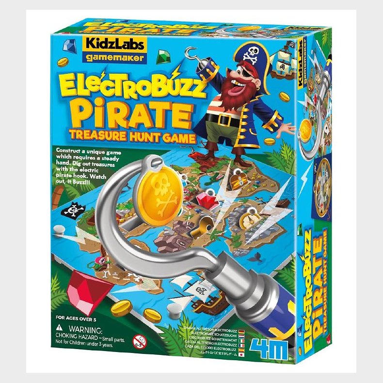 4M - KidzLabs Gamemaker - Elektro Buzz Pirat Spil