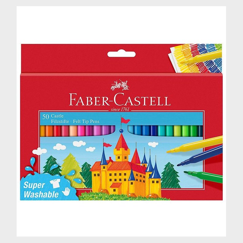 Faber-Castell Tuscher - Brn - 50 stk. - Multifarvet