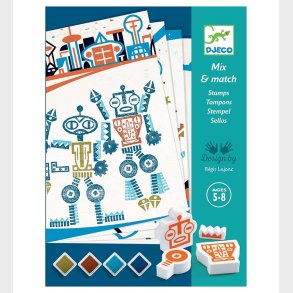 Djeco Stempelst - Mix & Match - Alien robotter