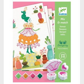 Djeco Stempelst - Mix & Match - Blomsterpiger