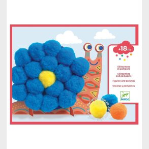 Djeco Kreast - Siluetter og Pomponer - Dyr