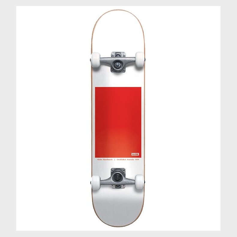 Globe Skateboard - 8'' - G0 Block Serif Complete - Hvid/Rd