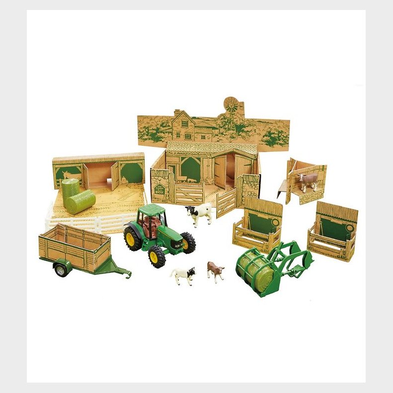 Britains Legest - 43257 - John Deere - 20 Dele - Farm In A Box