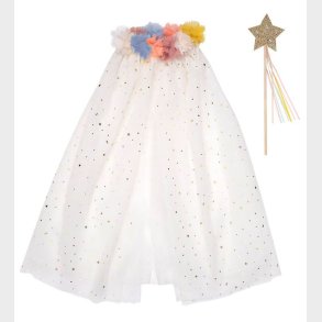 Meri Meri Udkldning - Kappe og Tryllestav - Hvid