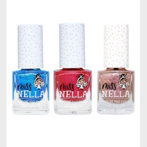 Miss Nella Neglelak - 3-pak - Tickle Me Pink/Abracadabra/Blue Th