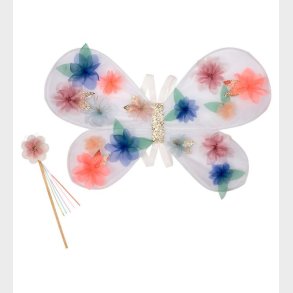 Meri Meri Udkldning - Fevinger - Gennemsigtig m. Blomster