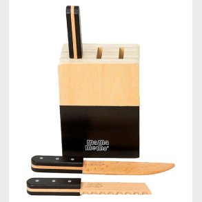 MaMaMeMo Knivblok m. 3 Knive - Tr