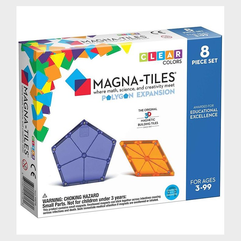 Magna-Tiles Magnet-udvidelsesst - 8 Dele - Sekskanter