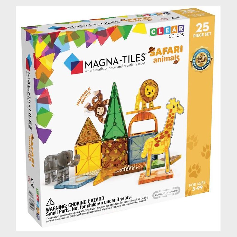 Magna-Tiles Magnetst - 25 Dele - Safaridyr