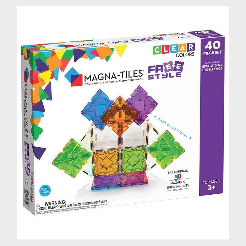 Magna-Tiles Magnetst - 40 Dele - FreeStyle