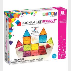 Magna-Tiles Magnetst - 15 Dele - Stardust Glitter & Spejle