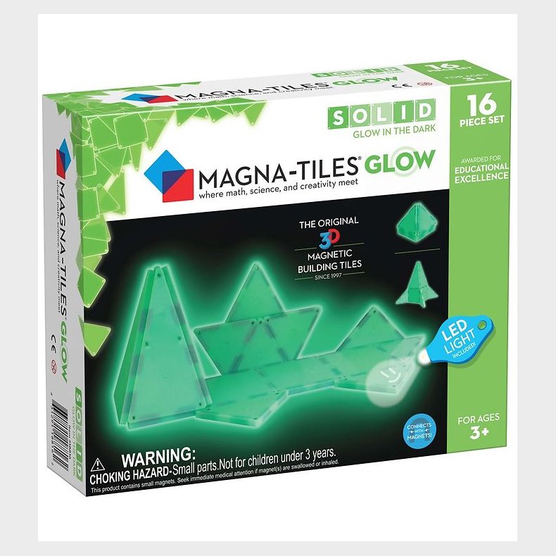 Magna-Tiles Magnetst - 16 Dele - Glow