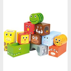 Vilac Klodser m. Lyd - Tr - 11 Dele - Jungledyr