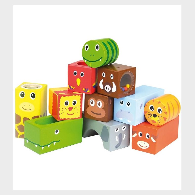 Vilac Klodser m. Lyd - Tr - 11 Dele - Jungledyr