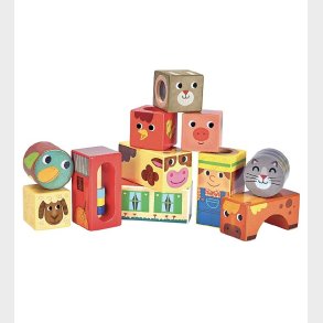 Vilac Klodser m. Lyd - Tr - 11 Dele - Bondegrdsdyr