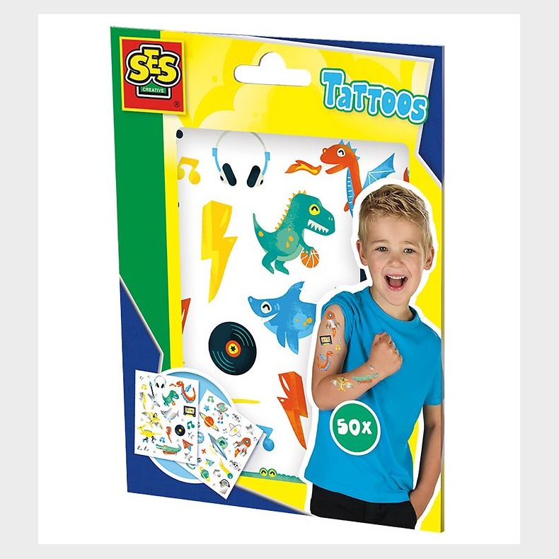 SES Creative Tatoveringer - Dinosaurer og Rumvsner