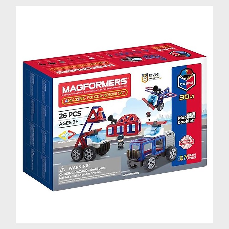 Magformers Amazing Police And Rescue St - 26 Dele