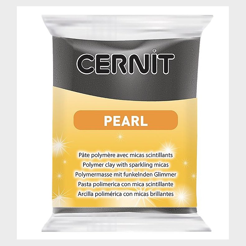 Cernit Polymer Ler - Pearl - Sort