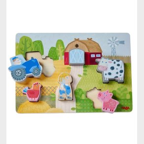 Haba Puslespil - 6 Brikker - Tr - Bondegrd