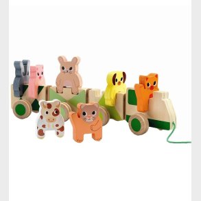 Djeco Aktivitetstog - Tr - Bondegrdsdyr