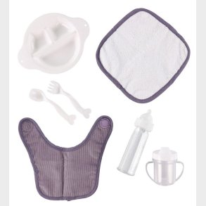 MaMaMeMo Dukkespisest I Taske - 8 dele - Fljl - Lavender